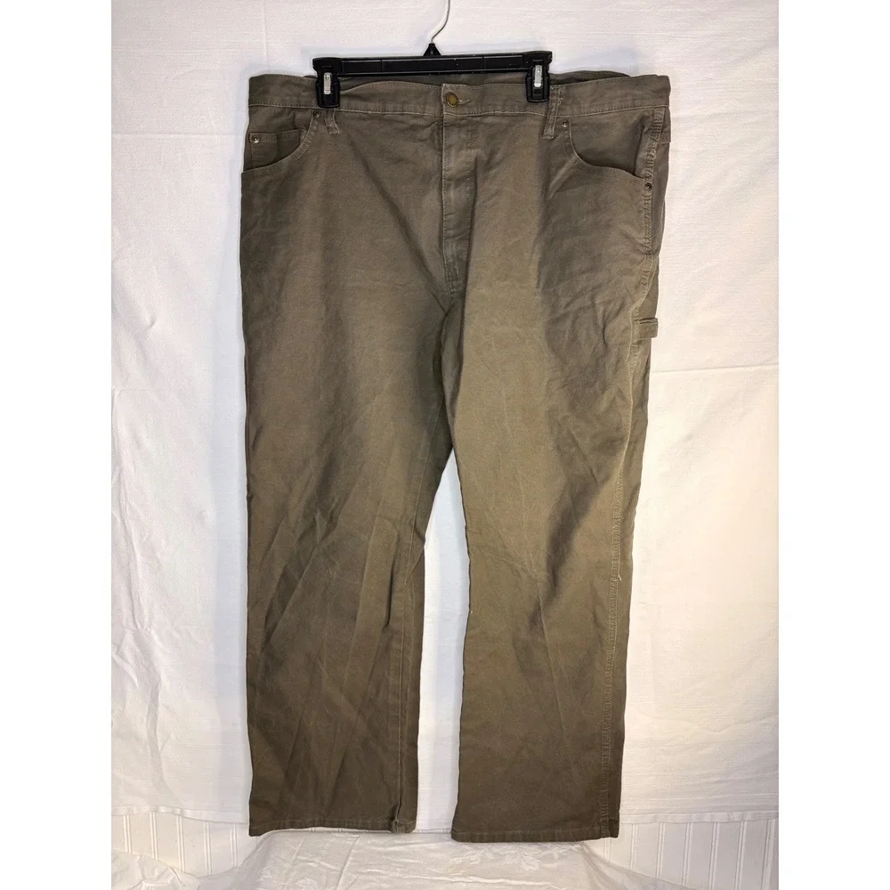 Genuine Dickies Mens Brown Canvas Carpenter Pants Straight Leg 40x30 Z390638